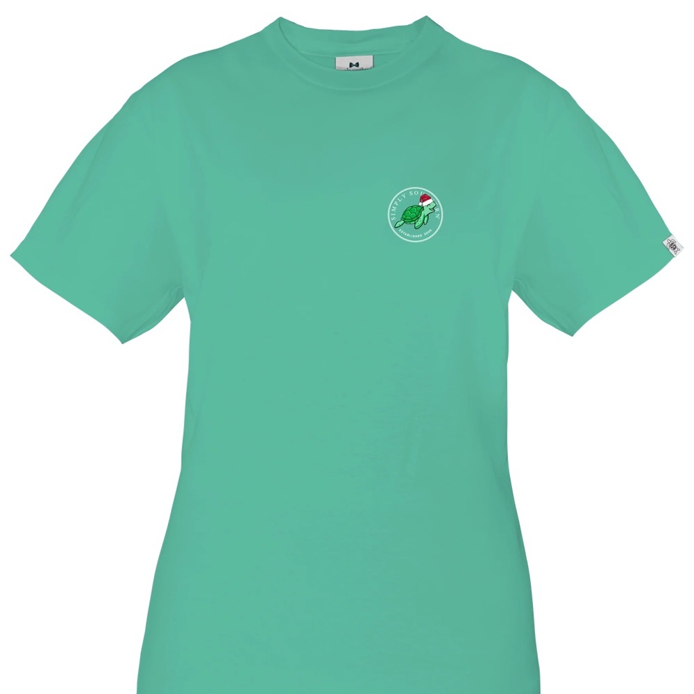 Simply Southern Christmas Turtle tshirt NWT
